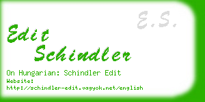 edit schindler business card
